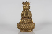A CHINESE GILT RELIGIOUS FORTU