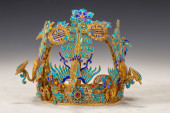 A CHINESE GILT SILVER PHOENIX
