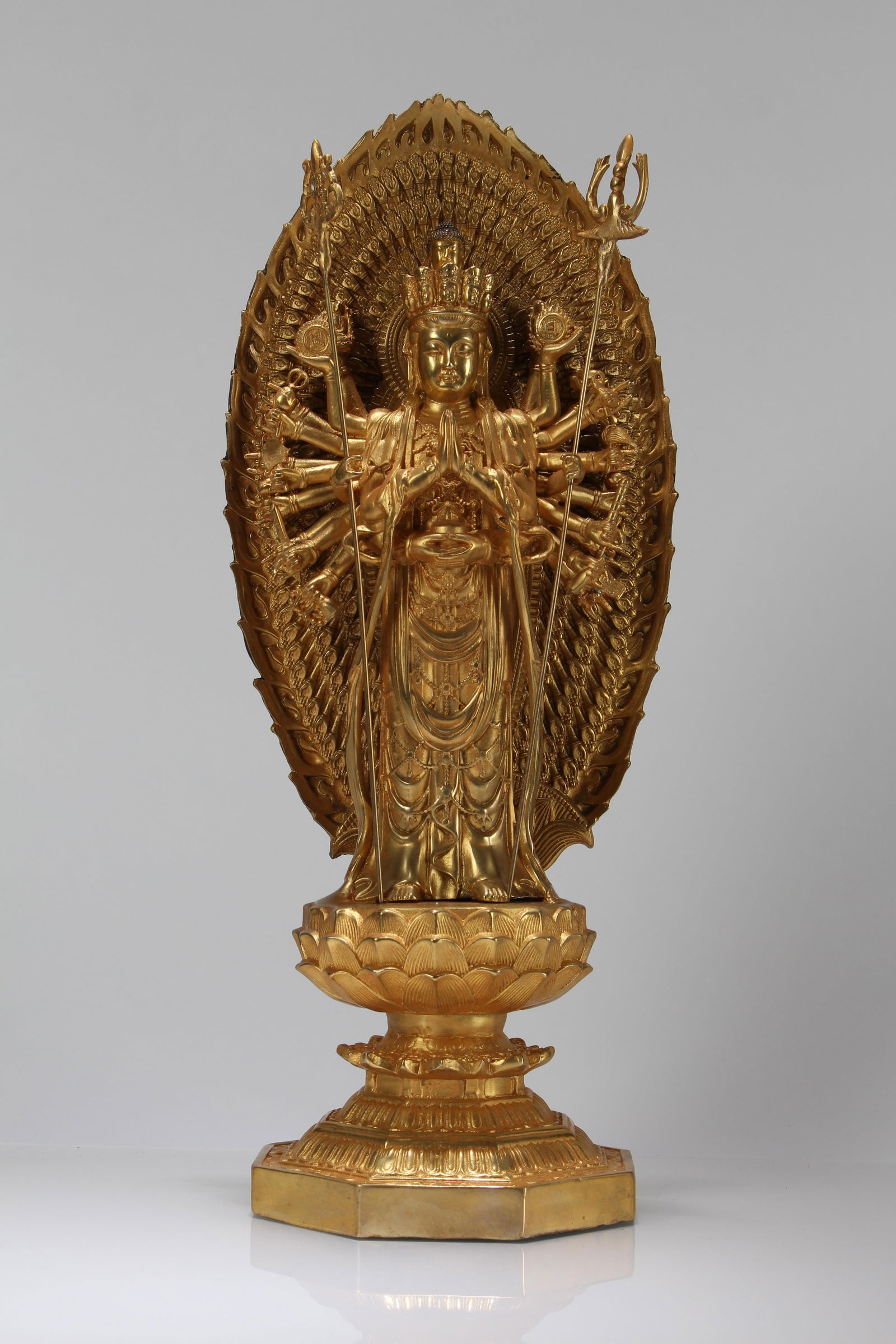 A CHINESE GILT THOUSAND-HAND