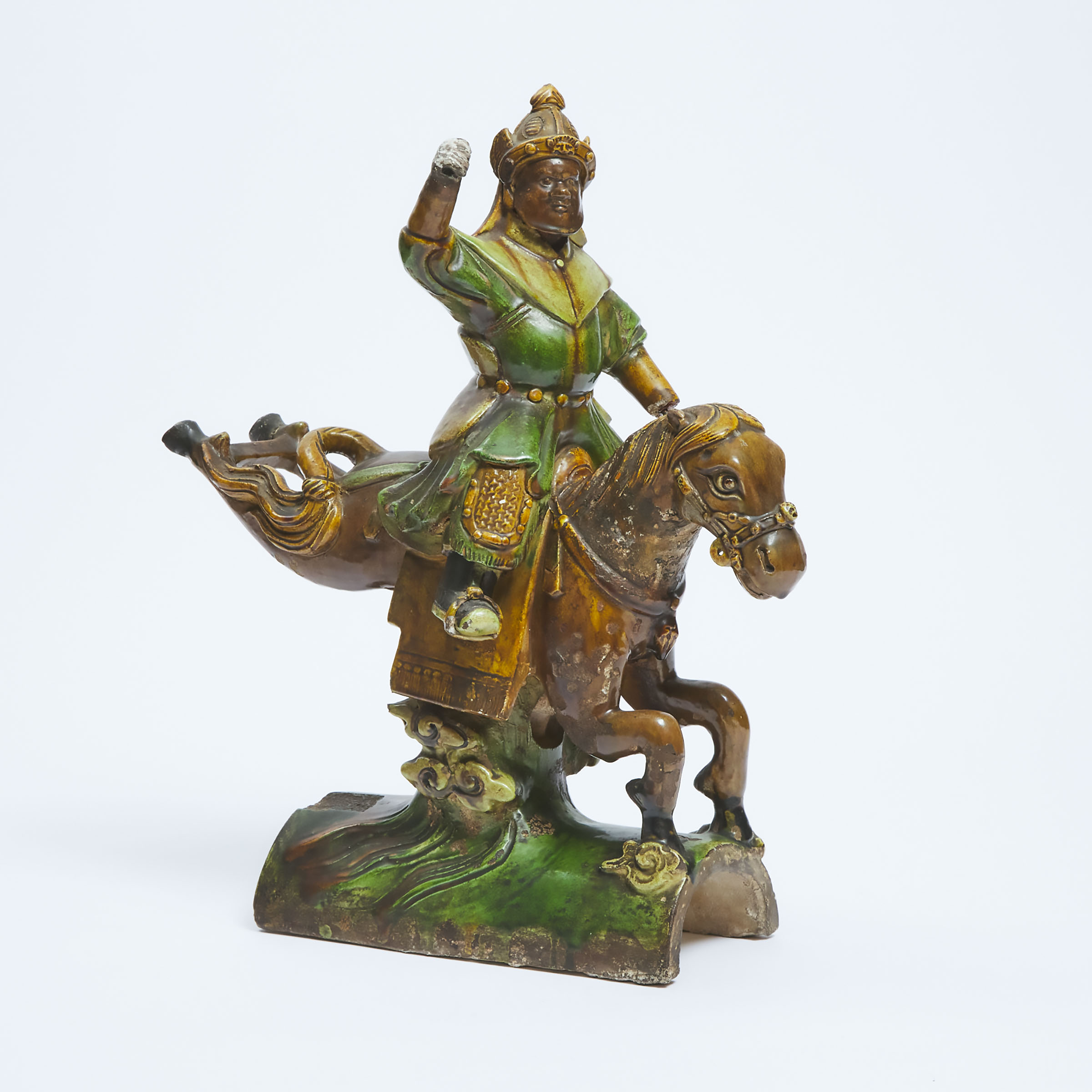 A Chinese Glazed Pottery Figure