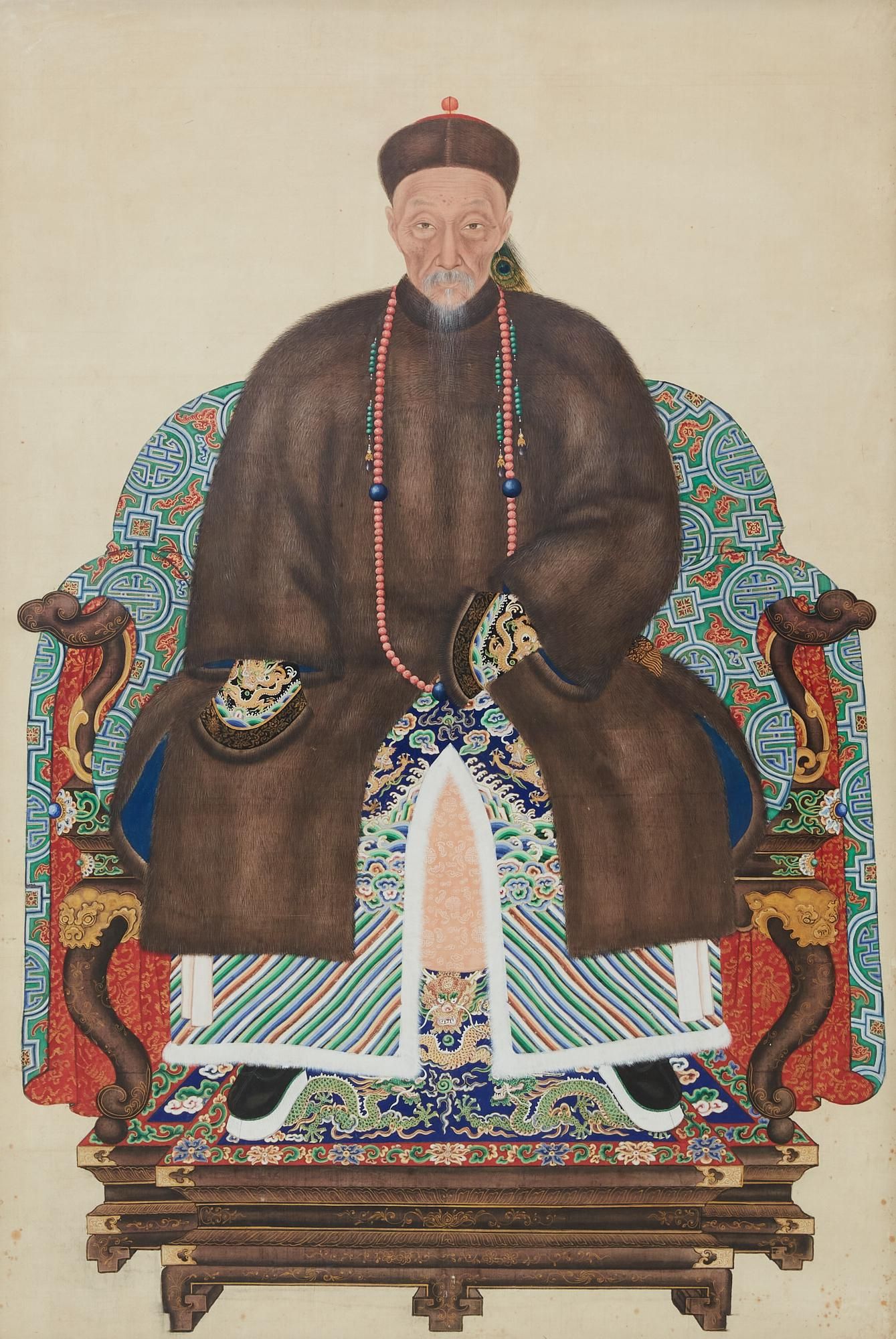 A CHINESE GOUACHE ON SILK