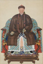 A CHINESE GOUACHE ON SILK ANCE