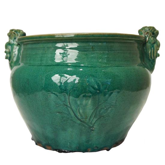 A Chinese Green Glazed Pottery Fish
