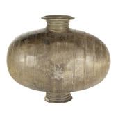A CHINESE GREY POTTERY COCOON