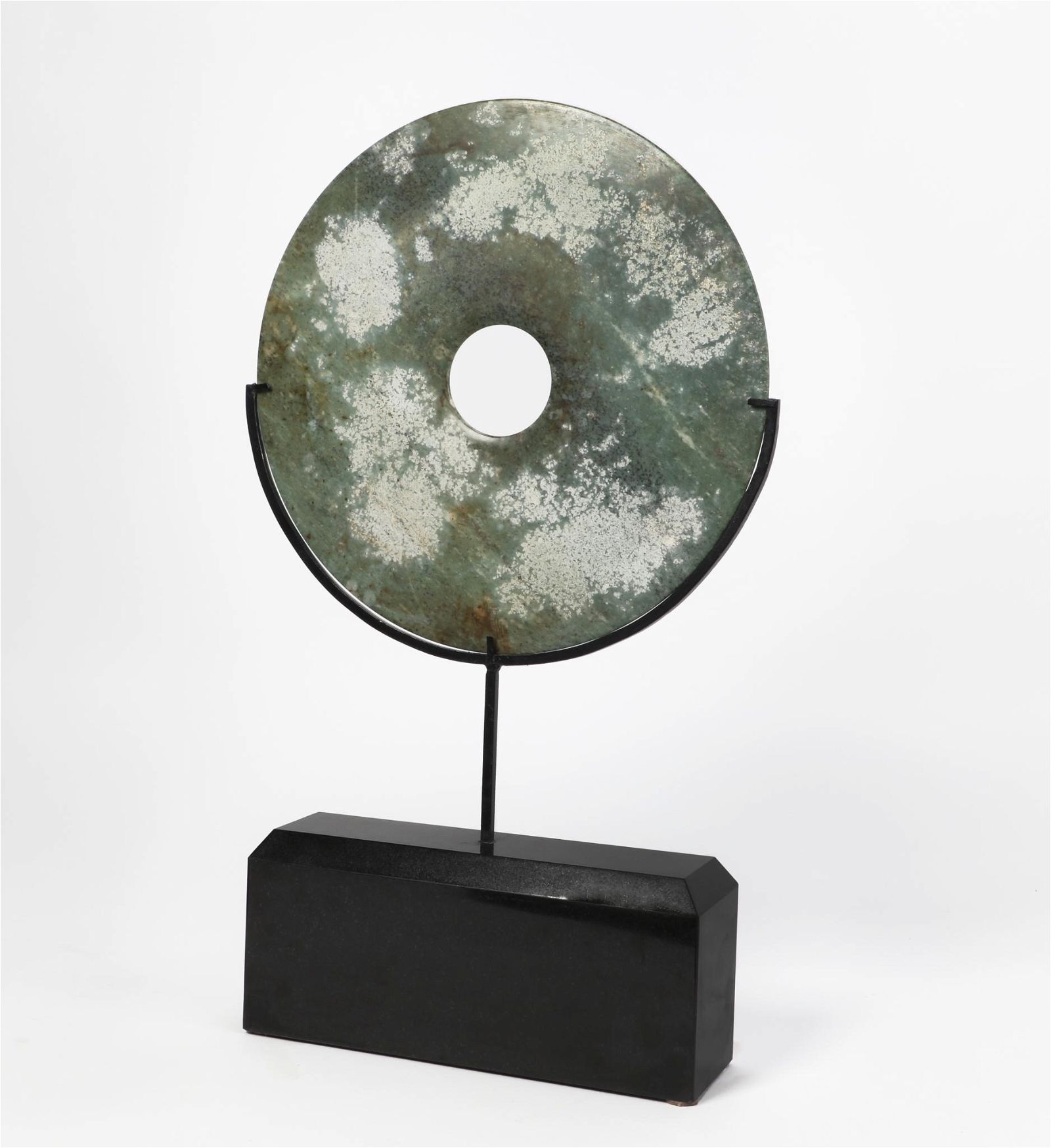 A CHINESE HARDSTONE BI DISKA