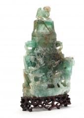 A CHINESE HARDSTONE DECORATION