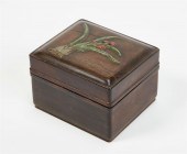 A CHINESE HARDSTONE MOUNTED HA