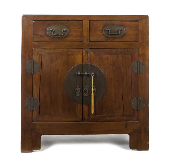 A Chinese Hardwood Cabinet of blond