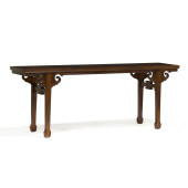 A CHINESE HARDWOOD  PINGTOUAN