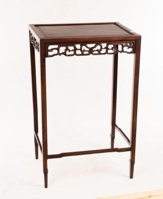 A Chinese hardwood side table, 50cm