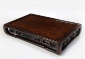 A CHINESE HARDWOOD TEA TABLEA