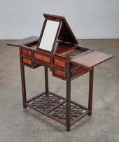 A CHINESE HARDWOOD VANITY TABL