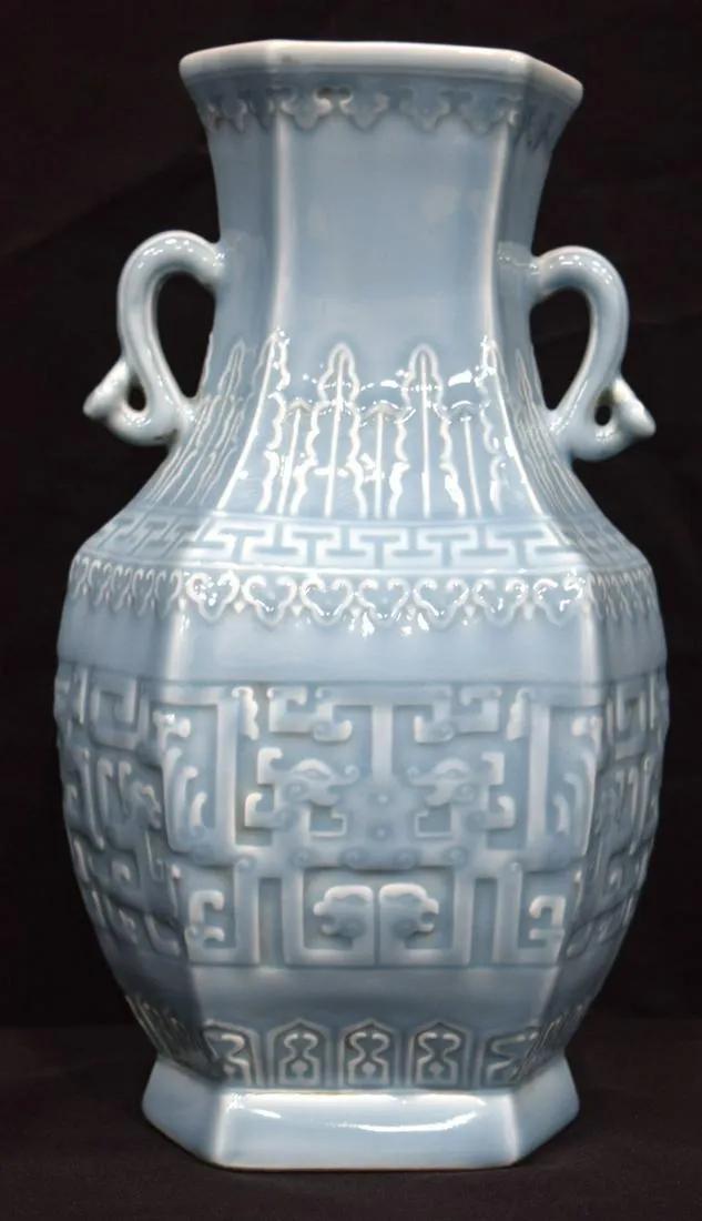 A CHINESE HEXAGONAL SHAPED