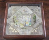 A Chinese Hongmu boxed famille