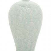A Chinese Incised Yingqing Gla