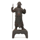 A CHINESE IRON SCULPTURE OF GU