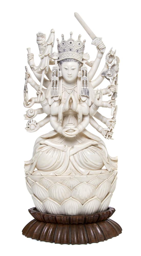 A Chinese Ivory Carving of a