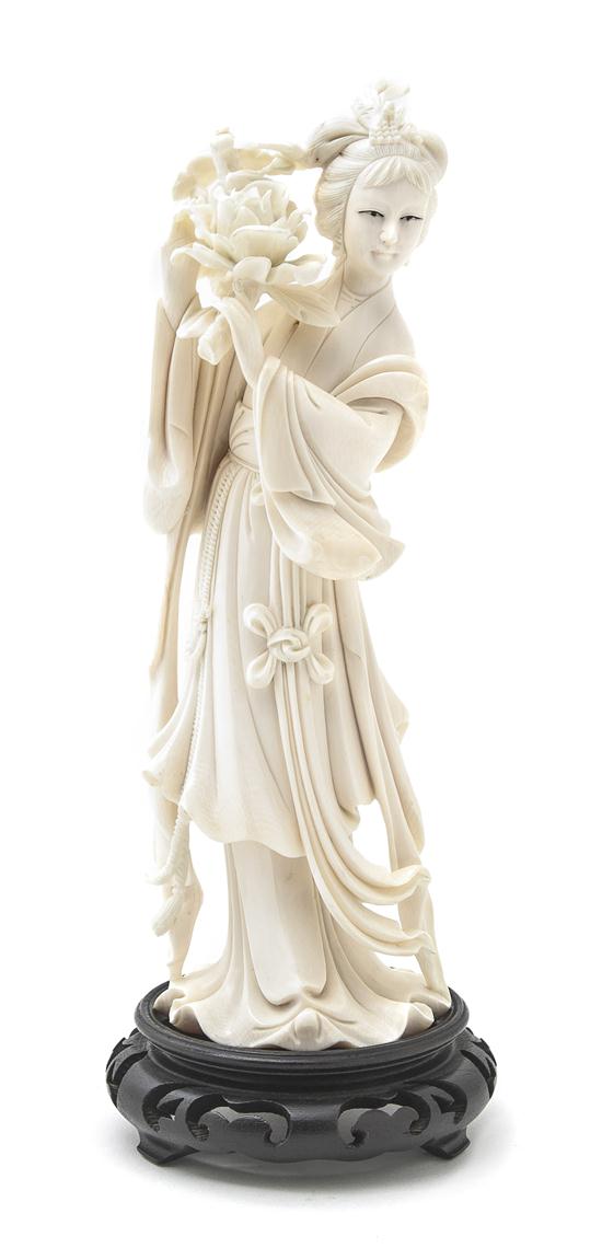 A Chinese Ivory Figure depicting