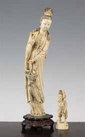 A Chinese ivory slender figure