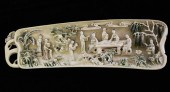 A Chinese ivory wrist rest ear
