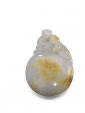 A Chinese jade `boys' pebble t