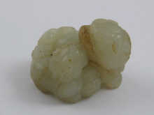 A Chinese jade carving of two