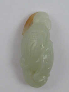 A Chinese jade carving of a