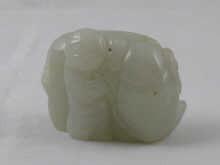 A Chinese jade carving of a man