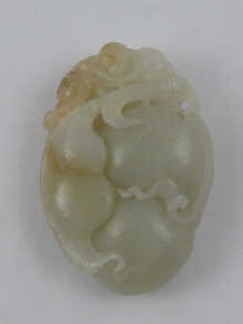 A Chinese jade carving of a