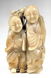 A Chinese jade group of the `H