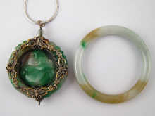 A Chinese jade pendant of a