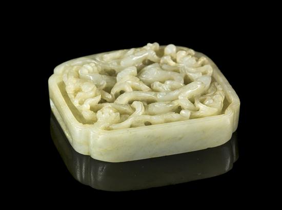 * A Chinese Jade Plaque likely Ming