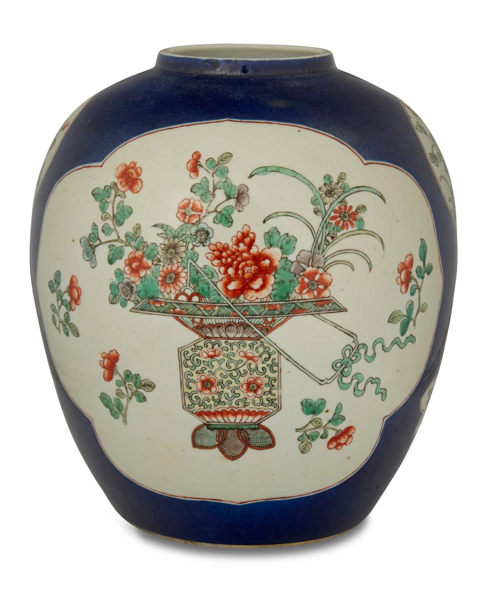 A CHINESE KANGXI-STYLE ENAMELED