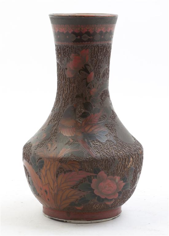 A Chinese Lacquer and Cloisonne