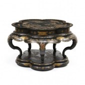 A CHINESE LACQUERED AND GILT L