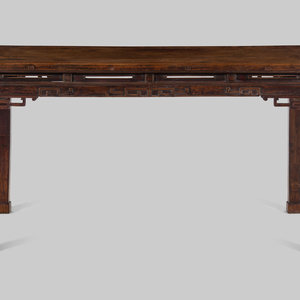 A Chinese Lacquered Elmwood
