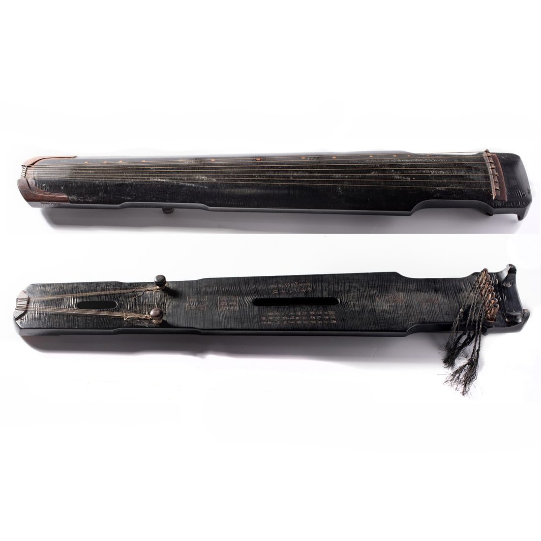 A CHINESE LACQUERED GUQINA