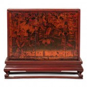 A Chinese Lacquered Table Scre