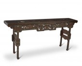 A CHINESE LACQUERED WOOD ALTAR