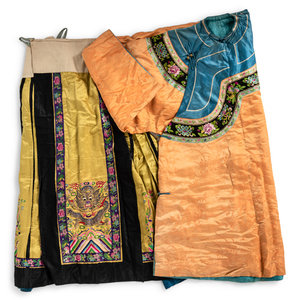A Chinese Lady's Embroidered Silk