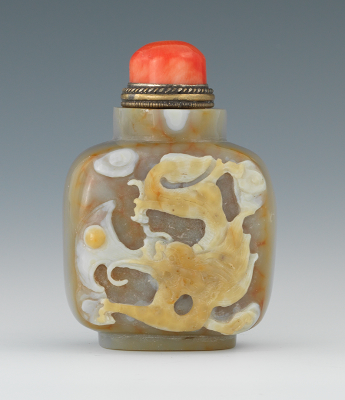 A Chinese Large Carved Agate