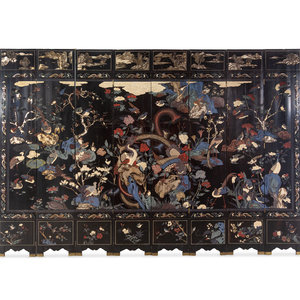 A Chinese Large Eight-Paneled