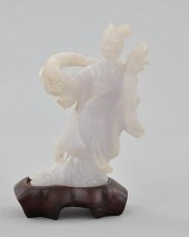 A Chinese Lavender Jade Small