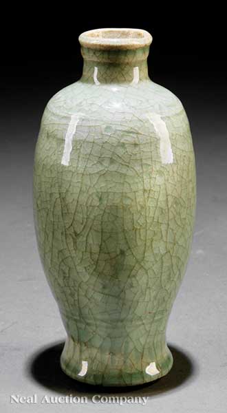 A Chinese Longquan Celadon Vase