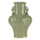 A CHINESE LONGQUAN VASE<br>A C
