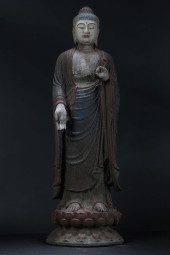 A CHINESE LOTUS-SEATED RELIGIO