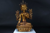 A CHINESE LOTUS-SEATED RELIGIO