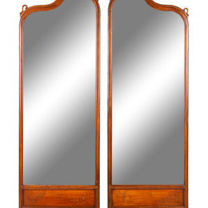 A Chinese Mirrored Two-Panel Screen