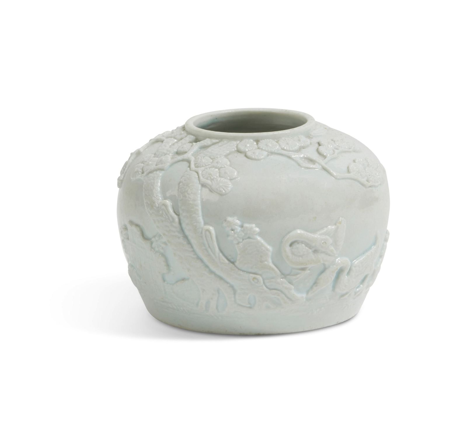 A CHINESE MOLDED PORCELAIN WATER