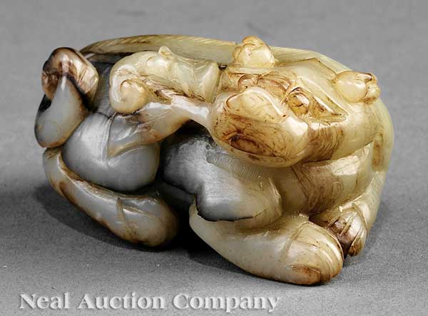 A Chinese Mottled Celadon and